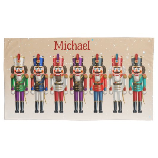 14 farbenfrohe Nutcrackers Toy Soldiers Kissenbezug (Vorderseite)
