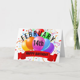 14. Februar Geburtstag  Karte