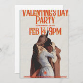 14. Februar Valentins Krasse Beige-Party Einladung (Vorne/Hinten)