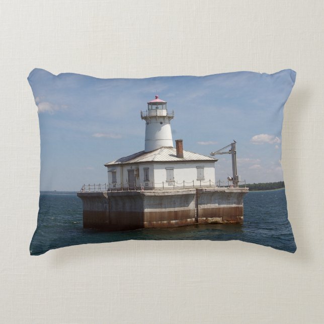 14 Foot Shoal Light Akzent Kissen (Vorderseite)