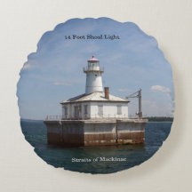 14 Foot Shoal Light Rund Kissen
