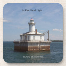 14 Foot Shoal Light Set mit 6 Untersetzer aus Kuns