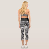 14 Foto Benutzerdefinierte Collage - Einfache Mono Capri Leggings (Rückseite)