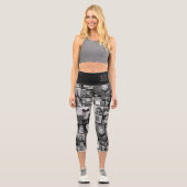 14 Foto Benutzerdefinierte Collage - Einfache Mono Capri Leggings (Vorderseite)