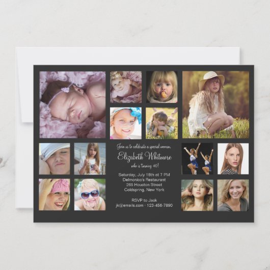 14 Foto-Collage Einladung (Vorderseite)