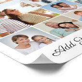 14-Foto-Collage Fügen Sie Ihre eigene Begrüßung hi Poster (Ecke)