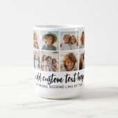 14 Foto Collage Grid - 2 Textfelder - Schwarz-weiß Kaffeetasse (Mittel)