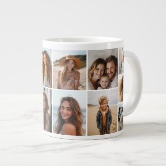 14-Foto-Collage-Raster - minimalistisch modernes W Jumbo-Tasse