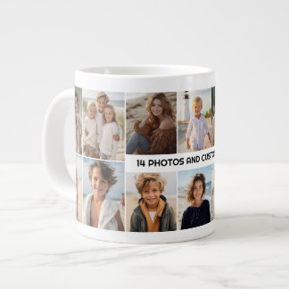14-Foto-Collage-Raster - minimalistische moderne T Jumbo-Tasse