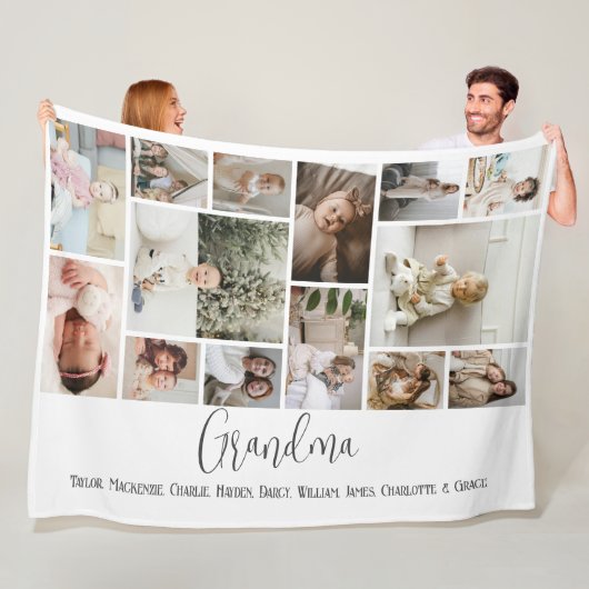 14 Foto-Collage und Textvorlage personalisiert Fleecedecke (Beispiel)