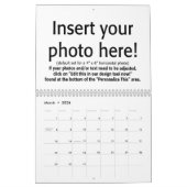14 Foto mit Volldeckung - Personalisiert Kalender (Mär 2026)