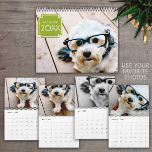 14 Foto-Vollabdeckung - modernes minimalistisches Kalender