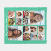 14 FotoCollage - CAN EDIT FARBEN optionaler Text Fleecedecke (Vorderseite (Horizontal))