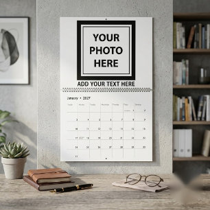 14 Fotos hochladen & Text hinzufügen – Bild anpass Kalender