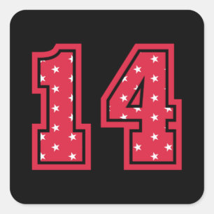 14. GEBURTSTAG 14. Geburtstag Kinder Vintage Quadratischer Aufkleber