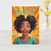 14. Geburtstag Afrikanischer Pop Karte (Gelbe Blume)