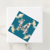 14. Geburtstag Aquamarine Foto Collage Blume Gelb Geschenkanhänger (Beispiel)