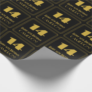 14. Geburtstag – Art Deco inspiriertes Aussehen "1 Geschenkpapier