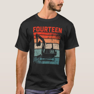 14. Geburtstag: Baggerbaufahrzeug T-Shirt