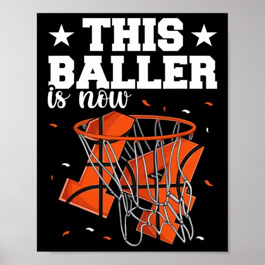 14. Geburtstag Basketball Boys Poster (Vorne)