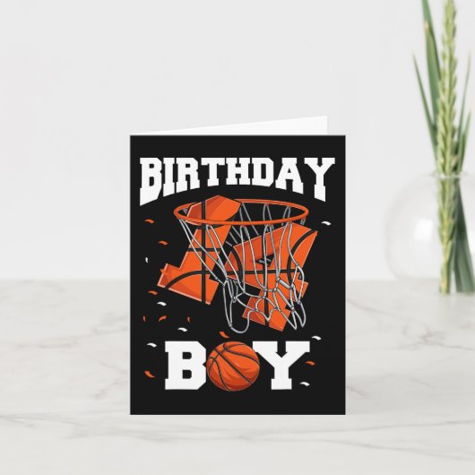 14. Geburtstag Basketball Kinder Karte (Vorderseite)