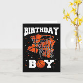 14. Geburtstag Basketball Kinder Karte (Gelbe Blume)