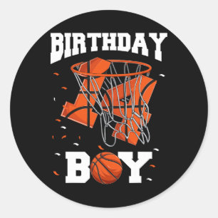 14. Geburtstag Basketball Kinder Runder Aufkleber