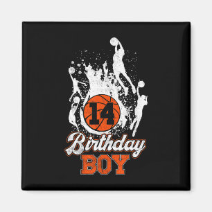 14. Geburtstag Basketball Thema Geburtstag Junge 1 Magnet