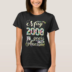 14. Geburtstag Blumenstrauß für Frauen, die im Mai T-Shirt