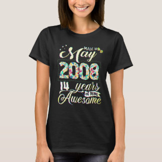 14. Geburtstag Blumenstrauß für Frauen, die im Mai T-Shirt