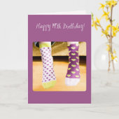 14. Geburtstag Crazy Socks Karte (Gelbe Blume)