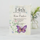 14. Geburtstag Einladung (Stehend Vorderseite)