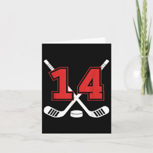14. Geburtstag Eishockey Vierzehnjähriges Eishocke Karte