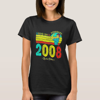 14. Geburtstag Februar 2008 Legende Seit 2008 14 J T-Shirt