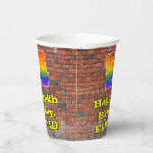 14. Geburtstag: Fun Graffiti-Inspiriert Regenbogen Pappbecher (Rechts)