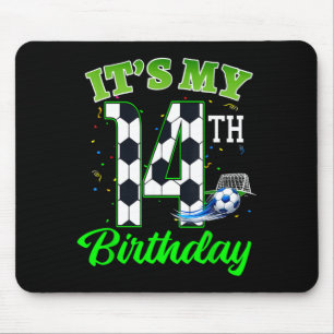 14. Geburtstag Fußball Junge Mädchen Kinder Fußbal Mousepad