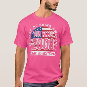 14. Geburtstag Geschenke Jungen Vintag 2008 14 Jah T-Shirt