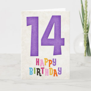 14. Geburtstag Happy Birthday Card Design 2 Karte
