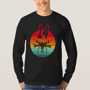 14. Geburtstag I Retro Remote Kontrolle Drohnen mi T-Shirt