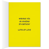 14. Geburtstag individuelle Name Gelb-Pixel-Gamer (Innen (Rechts))