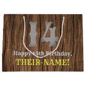 14. Geburtstag: Inspirierter Country Western Look, Große Geschenktüte (Vorderseite)