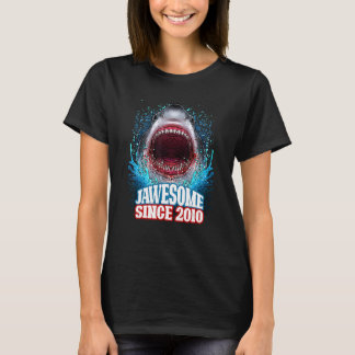 14. Geburtstag Jawesome Seit 2010 Haifisch 14 Jahr T-Shirt