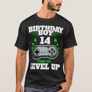 14. Geburtstag Junge Zeit bis zum Level Up 14 Jahr T-Shirt