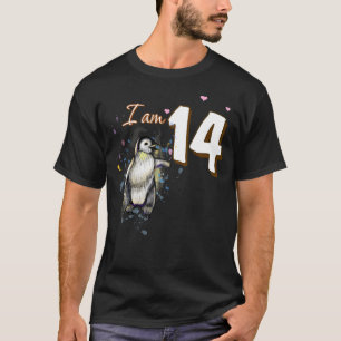 14. Geburtstag Niedlicher Pinguin Fan T-Shirt