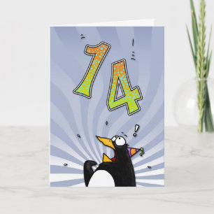 14. Geburtstag - Pinguin Überraschungskarte Karte