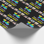 14. Geburtstag: Regenbogen "14"; benutzerdefiniert Geschenkpapier (Ecke)