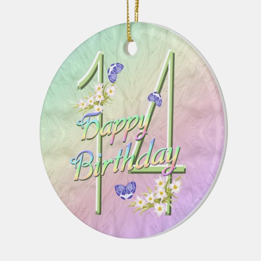 14. Geburtstag Regenbogen Keepake Ornament (Links)