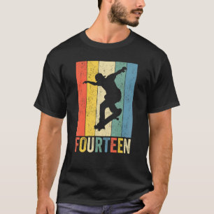 14. Geburtstag Retro Skateboard Skater Boys Kids 1 T-Shirt