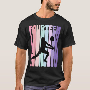 14. Geburtstag Retro Volleyball Girl Player 14 Jah T-Shirt