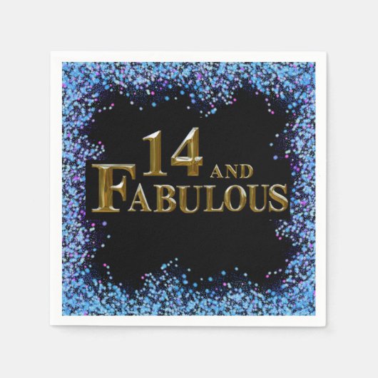 14. Geburtstag Serviette (Vorderseite)